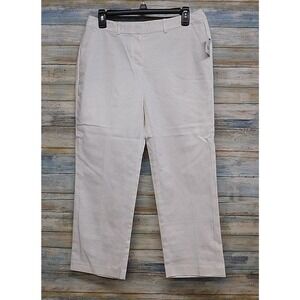 Tahari Dress Pants 0x25 Women's Ladies White Stretch Cropped NWT